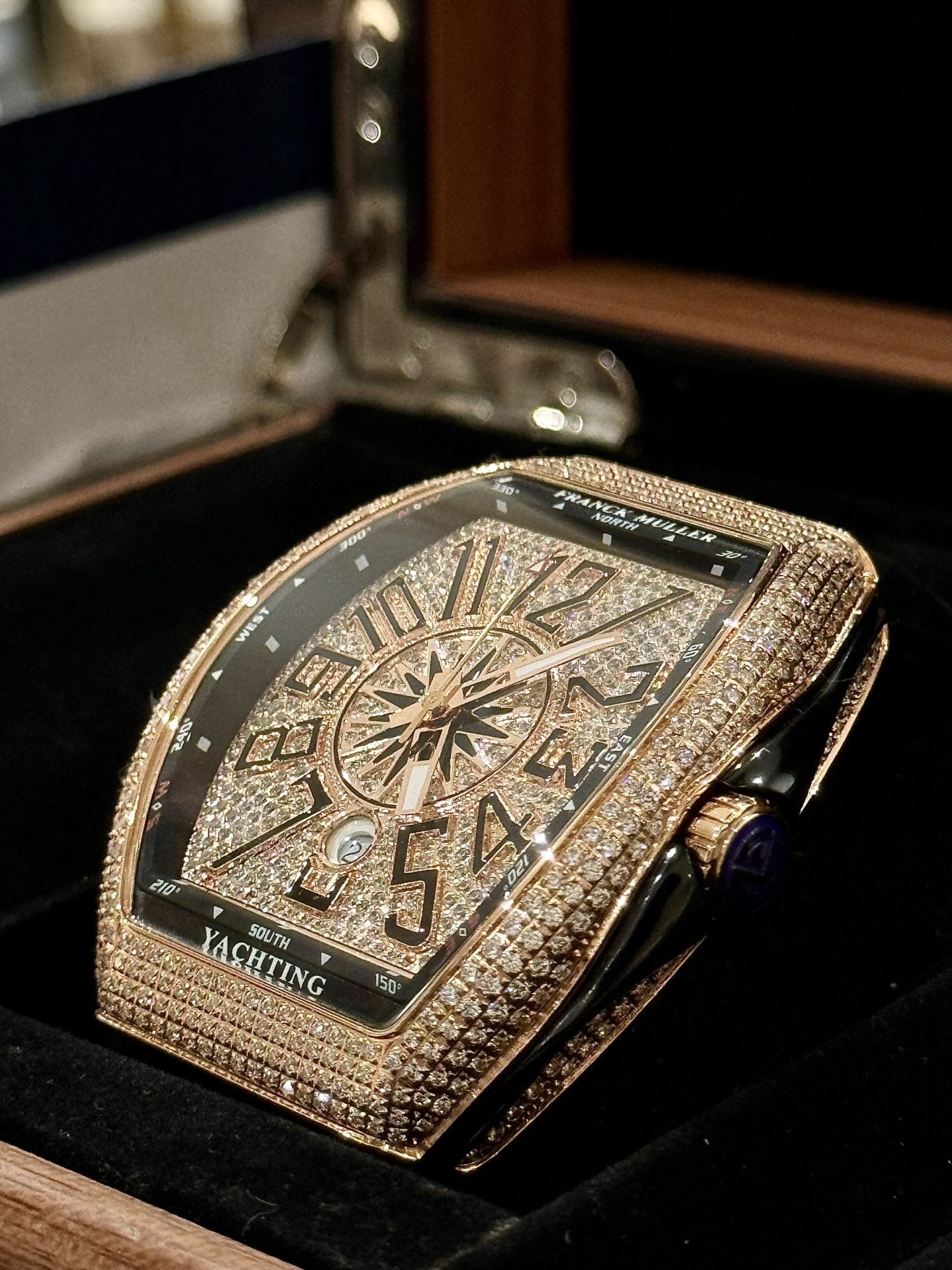 Franck Muller Vanguard Yachting V45 SC DT Black Strap Best Replica Watch Factory ABF 45mm