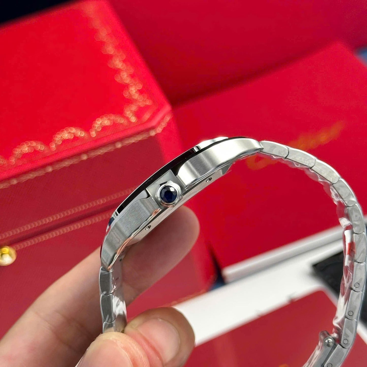 Cartier Santos WSSA0064 Replica Watch Brown Dial BV Factory 39.8mm