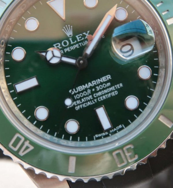 Replica Rolex Submariner 116610 LV Green Ceramic Noob V7 Black Rubber Strap A3135