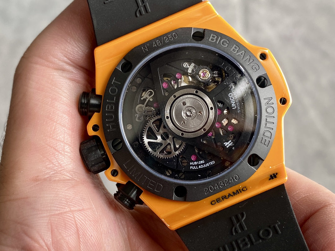 Hubot Big Bang Unico Orange Ceramic Best Replica Watch BBF Factory 42mm