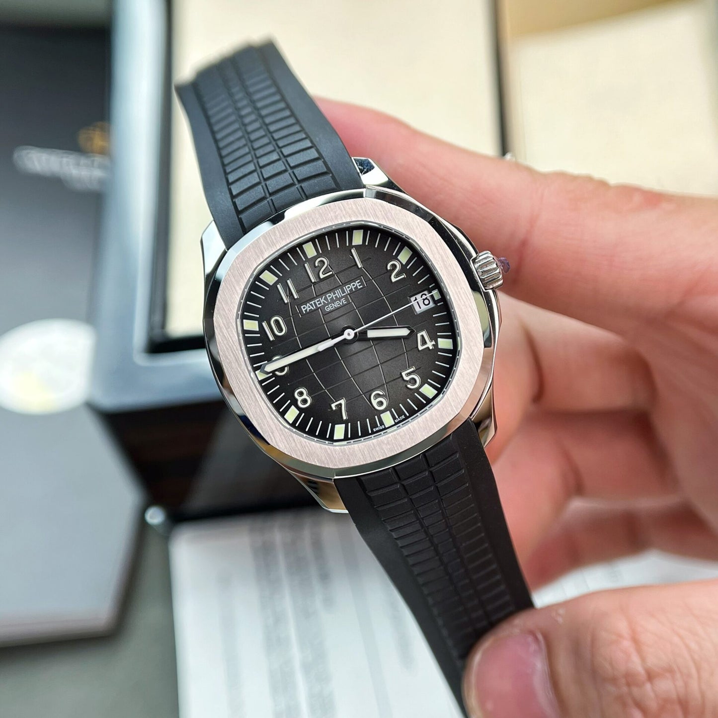 Patek Philippe Replica Watch Aquanaut 5167A Black Rubber Strap 3K Factory 40mm