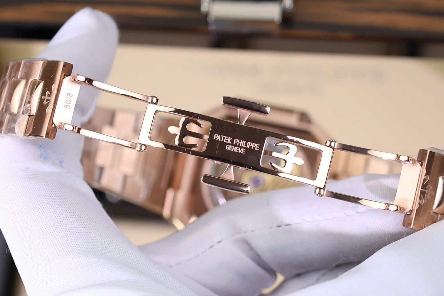 Patek Philippe Cubitus 5821 Replica Watch Rose Gold White Dial TW Factory 45mm