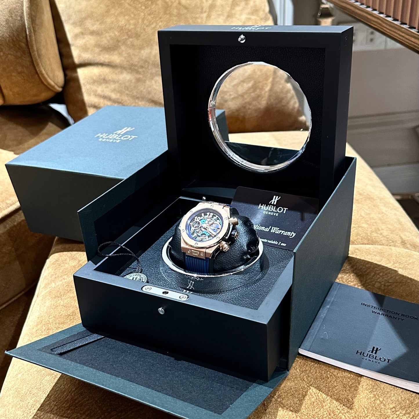 Hublot Replica 1:1 Watch Big Bang Unico King Gold Blue 44mm