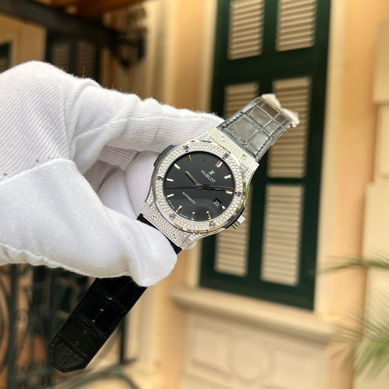 Hublot Classic Fusion Replica Watch Diamond Black HB Factory 42mm