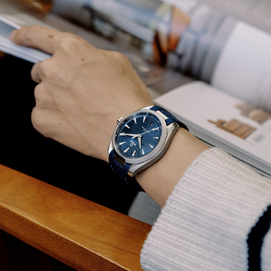 Seamaster Aqua Terra 150M Co-Axial Master Chronometer 41mm Blue Dial On Rubber Strap(1:1 replica)