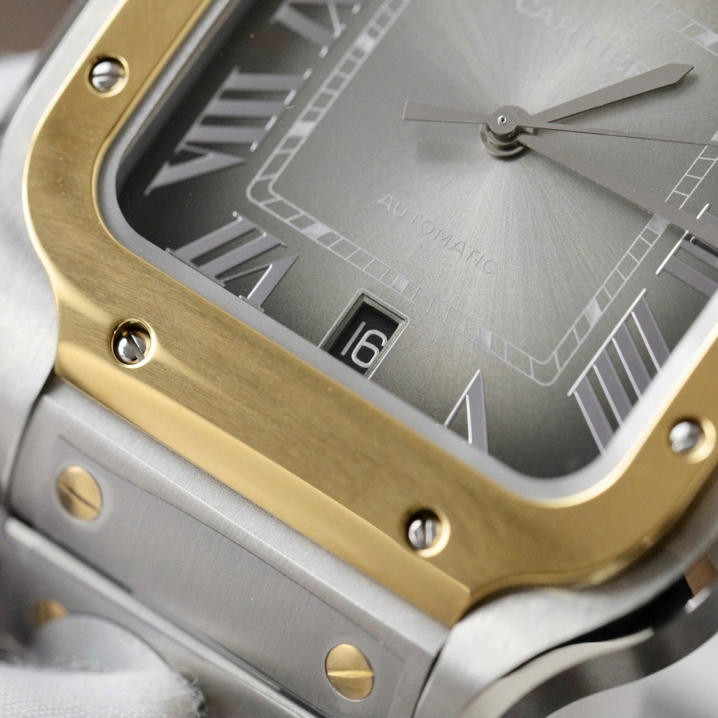 Cartier Santos CRW2SA0030 Replica Watch Gray Dial BV Factory 39.8mm