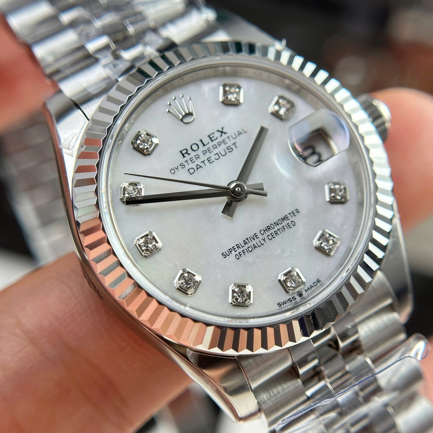 Rolex Best Copies Watch DateJust Dial Mother Of Pearl THB Factory 31mm