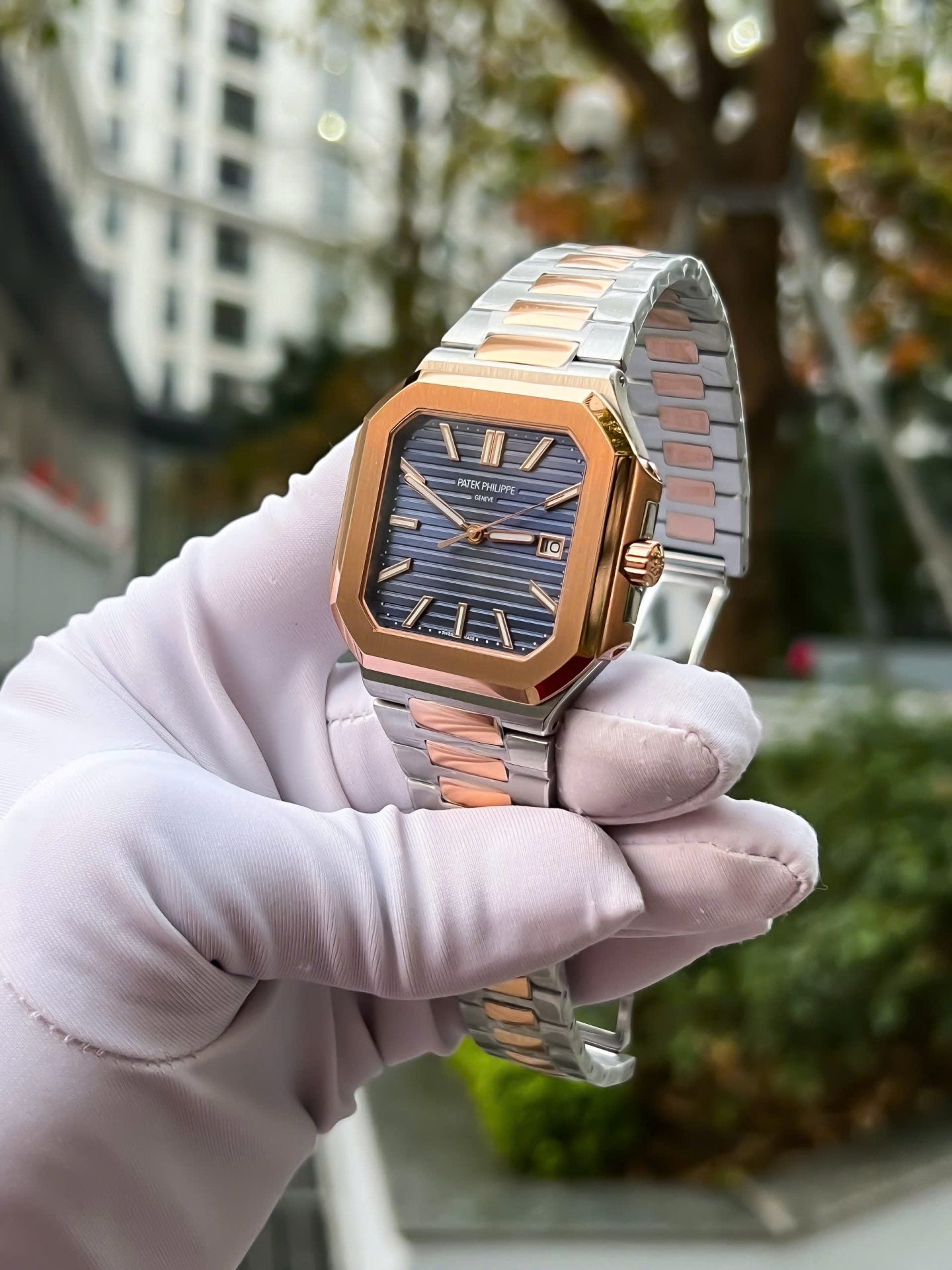 Patek Philippe Cubitus 5821 Replica 11 Watch Blue Square Dial 45mm