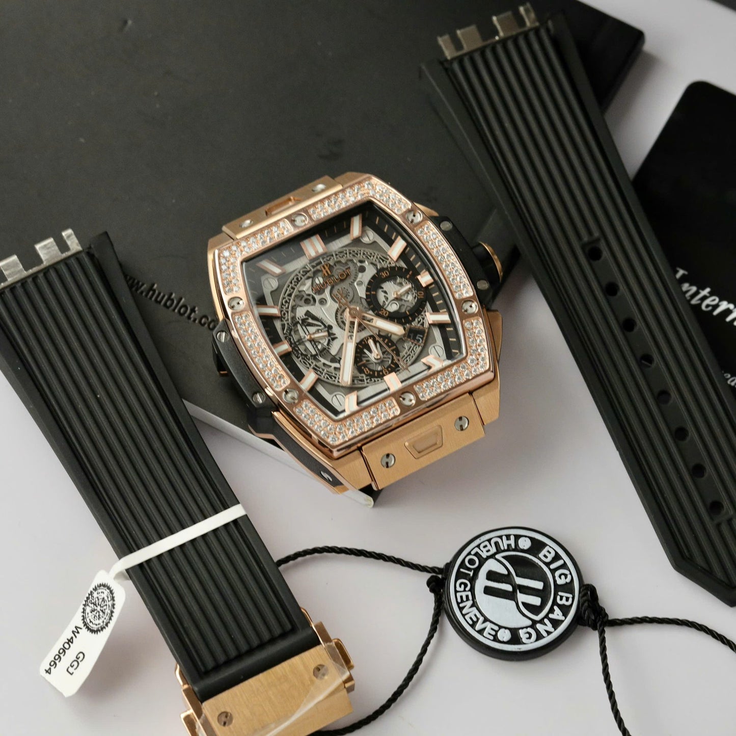 Hublot Spirit Of Big Bang King Gold Custom Moissanite Diamonds Hong Kong 42mm