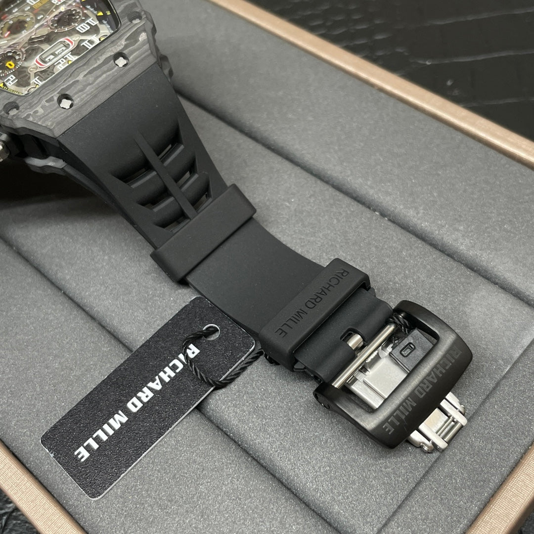 Best Richard Mille RM 11-03 Replica Watch For Men ¨C Swiss Movement, Skeleton Dial, Carbon Fiber Case